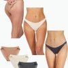 3 bragas bikini negro, vison y nude
